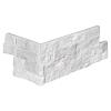 Stone Panel Snow White Marble (40+20)x15x1,5-2,5cm (1 hoek=1 set)