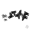 Alum. Design T-beslagset tbv WPC scherm 6 st, kleur antraciet