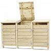 Containerkast tripel, 128,7x224,5x91 cm