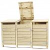 Containerkast tripel, 128,7x224,5x91 cm