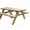 Picknicktafel Easy, 42 mm dik, bladmaat 180x70 cm, groen geïmpregneerd