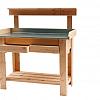 Tuinwerktafel douglas met zinken blad, 109x85x48 cm