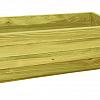 Bloembak rechthoek 32x92x42 cm (HxBxD), groen geïmpregneerd