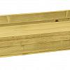 Bloembak rechthoek 25x82x34 cm (HxBxD), groen geïmpregneerd