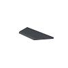 Zwembadrand hoek links (100/60x40x5cm) antraciet
