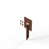 Koppelspies corten tbv kantopsluiting 10cm   incl. 4 zelftappers