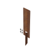 Koppelspies corten tbv kantopsluiting 28cm   incl. 4 zelftappers