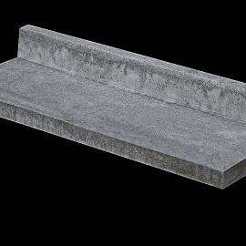 Oud Hollandse traptreden L-vorm 100x40x15cm antraciet