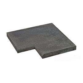 Oud Hollandse zwembadrand 100x100x5 HOEK antraciet