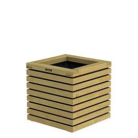 Bloembak Elan 50 Excellent, 50x50x50cm, groen geïmpregneerd.