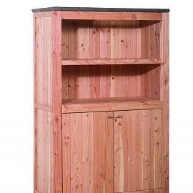 Buitenkeuken dubbel 168 Excellent, 168x109x56cm (HxBxD) met 3 schappen en deuren, onbehandeld.