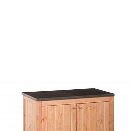 Buitenkeuken dubbel 60 Excellent, 60x109x56cm (HxBxD) met deuren, onbehandeld.