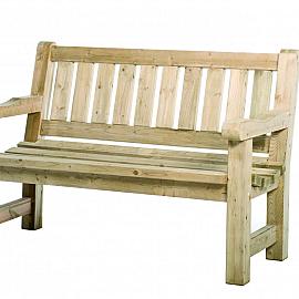 Bank Hugo, 40 mm dik, 96x140x74 cm (HxBxD), groen geïmpregneerd