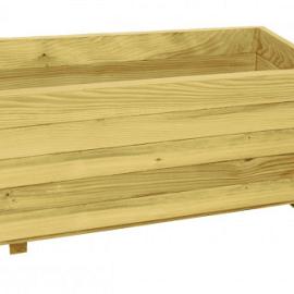 Bloembak rechthoek 39x100x50 cm (HxBxD), groen geïmpregneerd