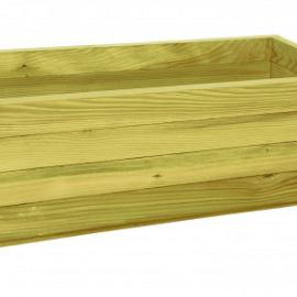 Bloembak rechthoek 32x92x42 cm (HxBxD), groen geïmpregneerd
