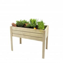 Minigarden op poten grenen 80x100x50 cm (HxBxD), groen geïmpregneerd