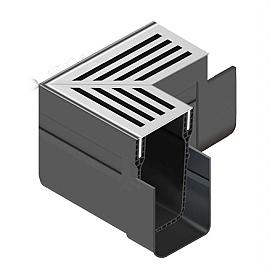 ACO SlimLine hoekstuk incl. aluminium rooster