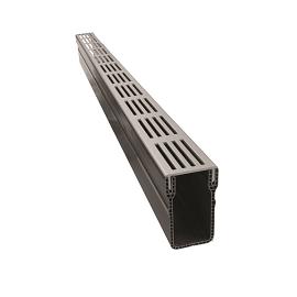 ACO Slimline goot 6,1x10x100cm met RVS designrooster