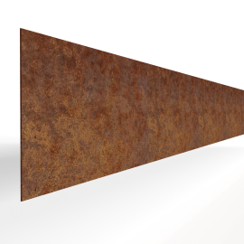 Kantopsluiting corten 16,5x300cm recht
