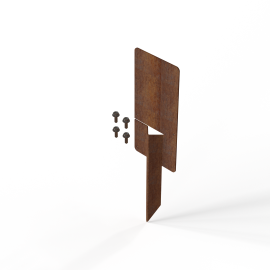 Koppelspies corten tbv kantopsluiting 16,5cm   incl. 4 zelftappers