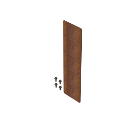 Koppelplaat corten tbv kantopsluiting 28cm     incl. 4 zelftappers
