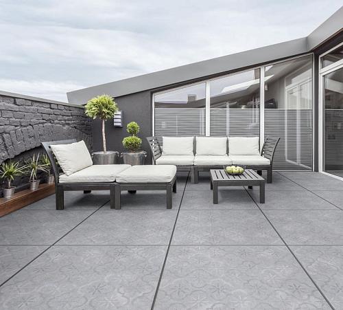GeoCeramica® Impasto Grigio Decor 80x80x4cm