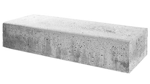 Oud Hollandse traptreden massief 100x37x15cm lichtgrijs