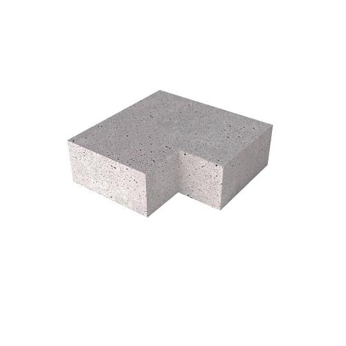 Oud Hollandse hoek traptrede binnen 90° lichtgrijs 40x20cm