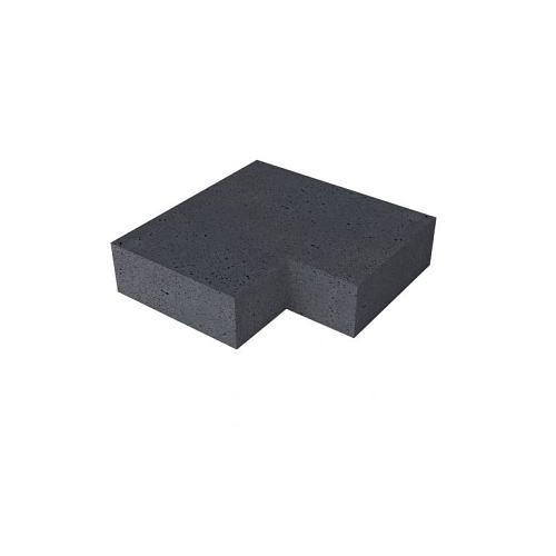 Oud Hollandse hoek traptrede buiten 90° antraciet 37x15cm