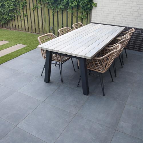 Keramische tegel Solido Ceramica Cittadella Nero 60x60x3cm