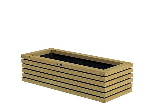 Bloembak Elan Excellent, 120x50x30cm, groen geïmpregneerd.