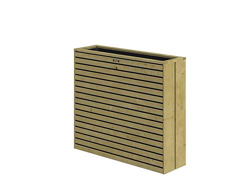 Terrasbloembak Elan Excellent, 93x30x103 cm, groen geïmpregneerd.