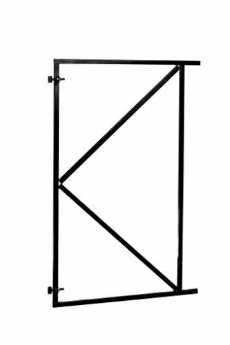Verstelbaar stalen poortframe 100x155 cm, zwart gecoat