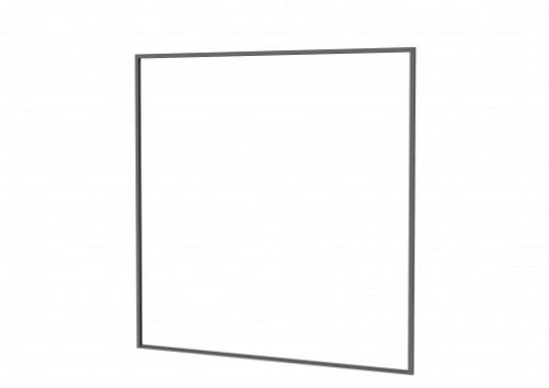 Aluminium profielset tbv composiet scherm 181,5x181,5 cm, antraciet
