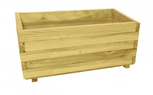 Bloembak rechthoek 39x100x50 cm (HxBxD), groen geïmpregneerd