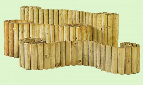 Rolborder Ø 5x20x250 cm, groen geïmpregneerd