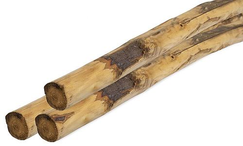 Ronde boompaal kastanjehout geschild, Ø 6/8x180 cm