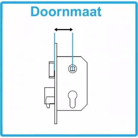 Schuifdeurslot Nemef 618-25mm met rvs haakschoot