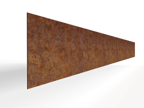 Kantopsluiting corten 16,5x300cm recht