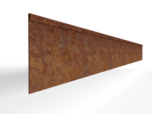 Kantopsluiting corten 16,5x300cm geplet