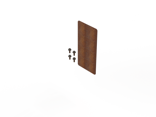 Koppelplaat corten tbv kantopsluiting 16,5cm     incl. 4 zelftappers