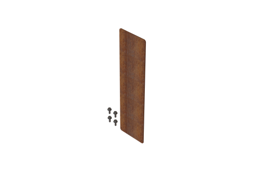 Koppelplaat corten tbv kantopsluiting 28cm     incl. 4 zelftappers