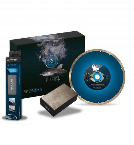 Diamant zaagblad pakket keramiek Shark 350mm/handpad/opscherpsteen